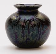Royal Brierley Studio iridescent glass vase, signed to base, 9cm tall