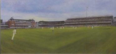 Jack Russell MBE (b. 1963) signed limited edition print, 'Winning Double', Gloucestershire vs.