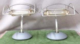 A pair of designer Emanuele Ricci for Artemide Sidecar Warrior table lamps, H21cm