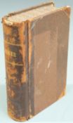 Leather bound ledger account book by Harvey & Healing of Cheltenham, unused with approx 1000 pages &