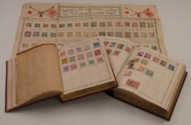 Two Lincoln stamp albums with a wide selection of mainly early stamps