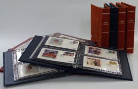 Nine albums of Benham silk first day covers