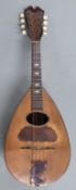 Late 19thC Naples round back mandolin, labelled inside Paso Angara and Paso d'Isabto no 169, 1891,