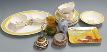 Royal Crown Derby Imari 1128 pattern table lighter, Copenhagen vase and a collection of Susie Cooper