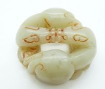 Chinese jade carving depicting two phoenix, 5.5cm