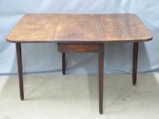 19thC mahogany drop leaf table, W95 x D130 x H71cm