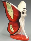 Carltonware The Butterfly Girl limited edition figurine 240/1250, H23cm