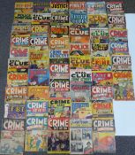 Fifty-three various crime and detective comics including Police Comic, All-True Crime,