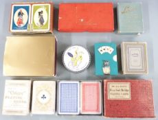 Quantity of mainly English playing cards to include Goodall, Unique T.B.Banks & Co Guernsey, De La