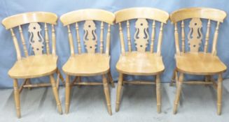Four beech chairs