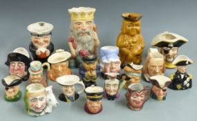 Nineteen Toby character jugs including Shorter, Wood etc