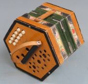 Anglo German 20-key concertina made in GDR with 'Celi Band' stamped to side