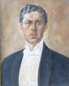 Late 19thC/early 20thC oil on board 'The Actor', George Alexander, 1858-1918, inscribed to back,