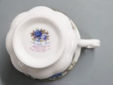 A collection of Royal Albert Moonlight Rose dinner and tea ware inclding coffee and tea pots,