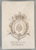 H.French pack of playing cards, with George III duty ace marked exportation and single ended court