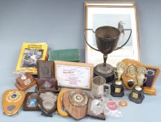 Large collection of pigeon racing ephemera and trophies including Stroud and Nailsworth related, the