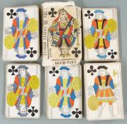 Six full and part packs of 19th / early 20th century French playing cards including a pack of