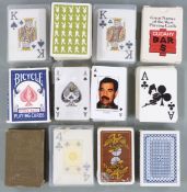 American playing card packs to include multiple Playboy packs, bicycle rider back, concave side