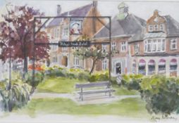 Mary Pelham, watercolour, 'The King's Head' public house / tavern, signed lower right, 19 x 28cm,