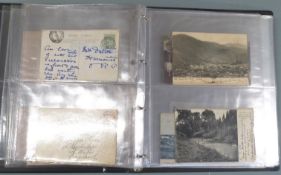 A mainly Edwardian postcard album comprising street scenes Ladysmith, President Kruger's funeral,