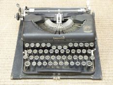 Imperial 'Good Companion' Model T typewriter in Rexine-covered case