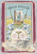 Grand Etteilla or Tarots Egyptiens, pack of tarot playing cards in original slip case with book