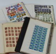 An album of GB sheets and part sheets, QEII pre decimalisation stamps, two stockbooks and an album