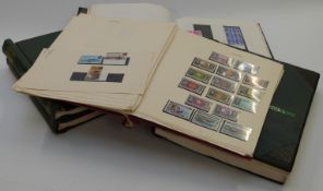 Five albums of mint and used GB and Channel Island stamps including blocks, Machins and George V