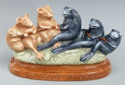 Royal Doulton Archives limited edition 66/150 'Tug of War' figure based on the George Tinworth