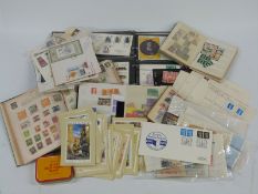 A ring binder of GB first day covers and a box file of albums, stockbooks, loose stamps and sundry