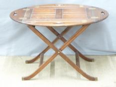 Folding butler's tray on stand, H67cm