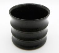 A spinach jade ridged bowl, H4 x diameter 4.6cm