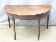A 19thC mahogany D end table W122 x D84 x H73cm