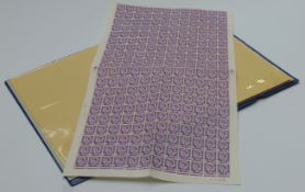 Folder with seven complete sheets of early Scotland and Wales regional issues, together with three