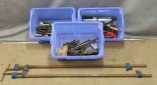 Quantity of tools to include ring spanners, clamps and planes etc