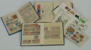 An album of 1937 Coronation omnibus stamps, mint and used, together with two small stockbooks and