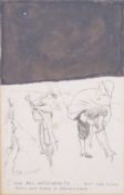 Frank Patterson (English 1871-1952): Cycling related pen and ink drawing 'The all Weatherite - but
