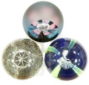 Three Caithness glass limited edition glass paperweights designed by Colin Terris, Marrakesh 377/
