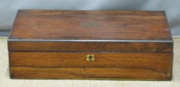 A 19thC brass bound writing slope