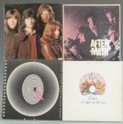 Approximately 90 albums including Badfinger - Straight Up (SAPCORD 19), Queen - Jazz (EMA 788)