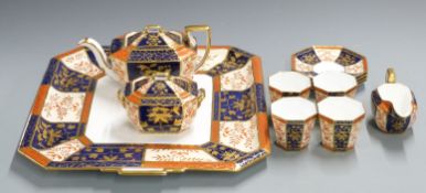 Wedgwood Imari part tea set on tray, pattern No. 71827