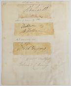 18thC/19thC autographs / signatures of Naval / maritime / political interest mounted on paper (two
