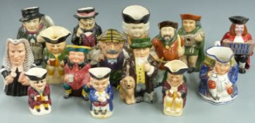 Fifteen Toby character jugs including Toby Wood, Roy Kirkham, Toby Bitter advertising etc