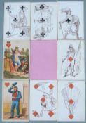B.P.Grimaud pack of Joan of Arc transformation playing cards with pink backs