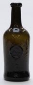 Late 18th/ early 19thC green glass wine bottle with seal 'W.Force', 25.5cm tall