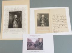 Admiral John Jervis, Earl of St Vincent 1734-1823: Hand written letter from Earl of St Vincent