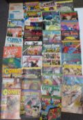 A collection of comic book magazines including Comic Book Marketplace, Comic Book Artist, The Comics