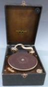 Columbia Grafonola 1920s/30s wind up portable gramophone