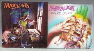 Marillion - Script For A Jester's Tear (EMC 3429) promo label on rear with black label promo album (