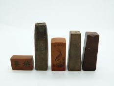 Five Chinese stamps/ seals